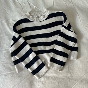 SOLD ON FBMP - Striped Navy and White Women's Sweater